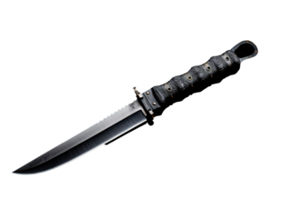 a knife with a handle