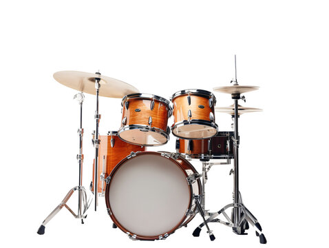 a drum set with a white drum set