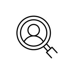 Find profile outline icons, minimalist vector illustration ,simple transparent graphic element .Isolated on white background