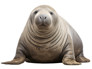 a seal with sand on its face