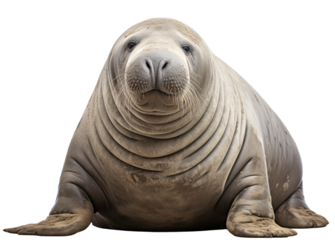 a seal with sand on its face