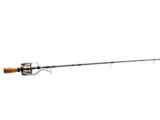 a fishing pole with a fishing rod