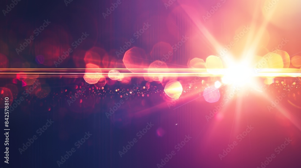 Poster a dramatic gradient background with a sharp lens flare overlay, capturing a sense of intensity and p