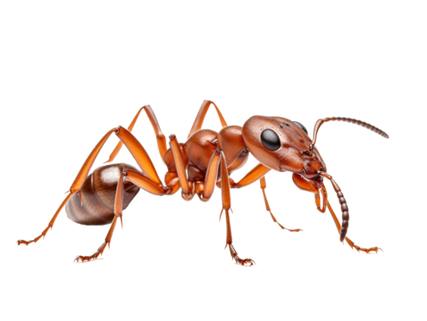 a close up of an ant