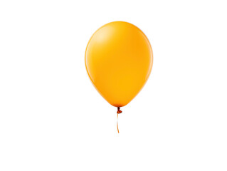 a yellow balloon on a white background