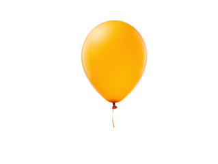 a yellow balloon on a white background