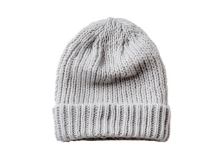 a white knit hat on a white background