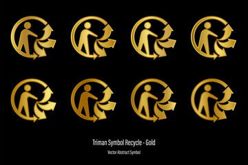 Triman Symbol Recycle Gold