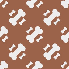 Seamless big and small white bones pattern