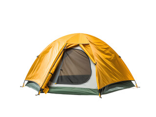 a yellow and green tent