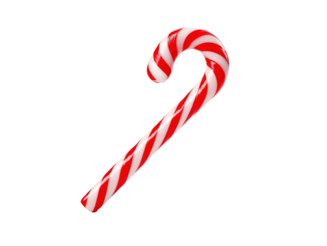 a red and white candy cane