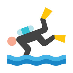 Dive Flat Icon