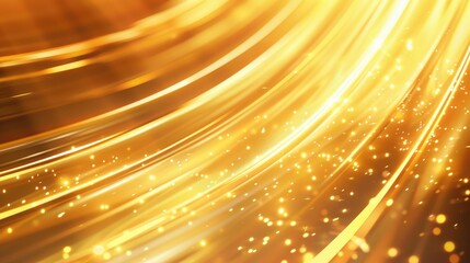 Shiny Gradient Abstract Speed Lines on Golden Light Background