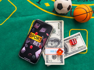 bets online at bookmakers website. smartphone, poker