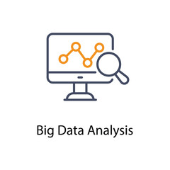 Big Data Analysis vector icon