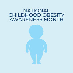 vector graphic of National Childhood Obesity Awareness Month ideal for National Childhood Obesity Awareness Month celebration.