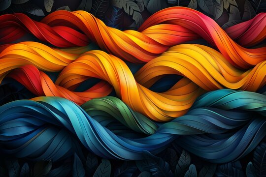 abstract background in colors and patterns for International Reggae Day  - Powered by Adobe