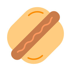 Hot Dog Flat Icon