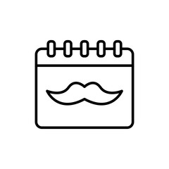 Fathers day outline icons, minimalist vector illustration ,simple transparent graphic element .Isolated on white background