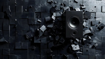 Explosive Sound Concept Dynamic Speaker Destruction Power Impact