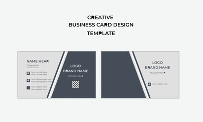 Classic modern business card design.