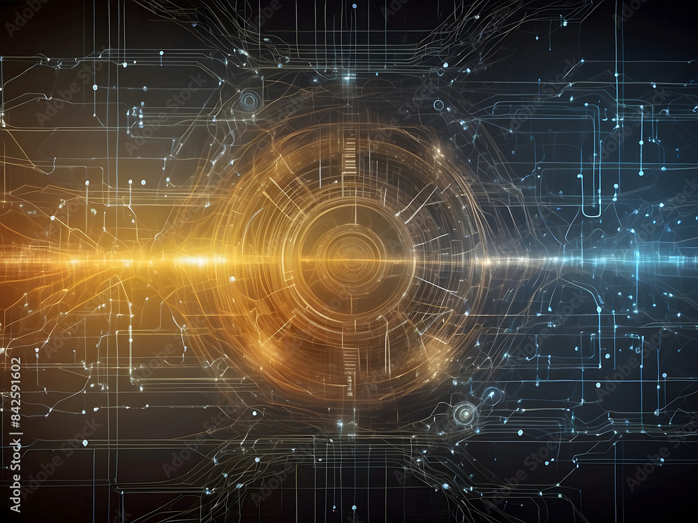 Poster digital background ideal for technological operations, neural networks, ai, data transmission and en