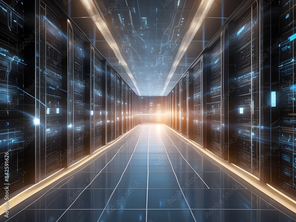 Poster digital background ideal for technological operations, neural networks, ai, data transmission and en