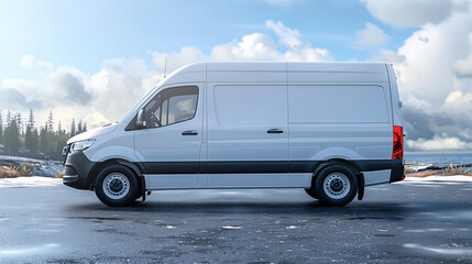 side view of van car