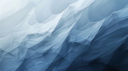 Obraz premium Abstract Blue and White Crinkled Pattern with Soft Light and Shadow for Design Background