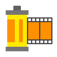 Film Roll Flat Icon