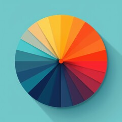 Obraz premium Color Wheel with Vibrant Segments 