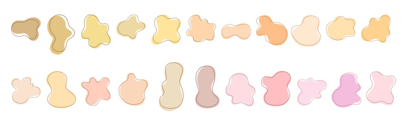 Blob muted vector collection can be used in a variety of ways, including card decorations, frames, paper decorations, cards, backgrounds, and more.