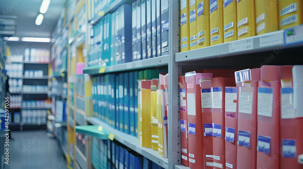 Poster the application of document management technologies in the healthcare industry, emphasizing secure a