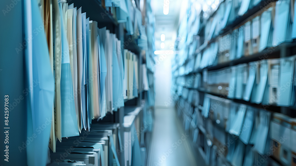 Poster the application of document management technologies in the healthcare industry, emphasizing secure a
