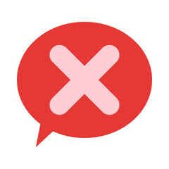 Fototapeta premium Cross Mark Flat Icon