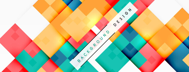 Dynamic colorful squares background. Vector Illustration For Wallpaper, Banner, Background, Card, Book Illustration, landing page