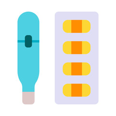 Nicotine Inhaler Flat Icon