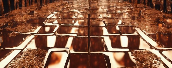 there are many trays of chocolate sitting on a table