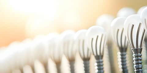 Blurred dental implant background with space for text. Concept Dental Implants, Blurred Background, Text Space