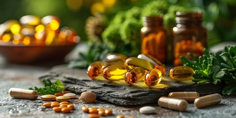 Knee pain in older adults can be managed with dietary supplements or vitamins. Concept Knee Pain, Older Adults, Dietary Supplements, Vitamins, Management