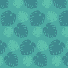 さりげないモンステラ柄のパターン素材