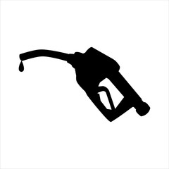Fuel nozzle silhouette isolated on white background. Fuel nozzle icon vector illustration design.
