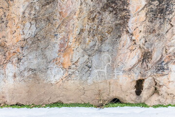 Petroglyphs of Khodzhikent near the Tien Shan in the Ugam-Chatkal National Park, near Tashkent, Uzbekistan. Park of ancient rock carvings of goats