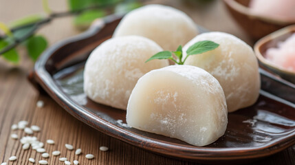 Welt Mochi Tag internationaler Mochi-Tag am 08. August in Japan Japanische S&uuml;&szlig;igkeit Dessert Generative AI