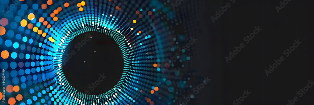 Aufkleber abstract vector circle dots background. technology digital data. with space for text