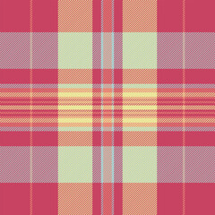 Fabric tartan seamless of background check pattern with a vector plaid textile texture.