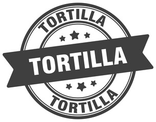 tortilla stamp. tortilla label on transparent background. round sign
