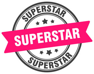 superstar stamp. superstar label on transparent background. round sign