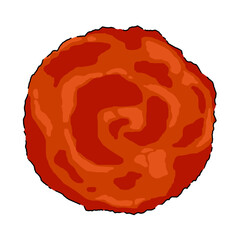 tomato paste outline colored scribble pizza sauce vector red spaghetti illustration