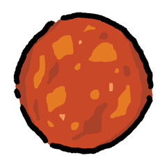 hand drawn slice of salami chopped illustration pepperoni pizza clipart outline pizza topping vector italian food doodles colored cartoon style